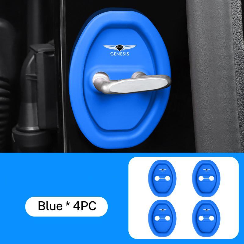 2/4pcs Mute Damping Cushion Silicone Car Door Lock Buckle Cover For Hyundai Genesis Coupe EQ900 G70 G80 G90 GV60 GV70 GV80 GV90 TT37