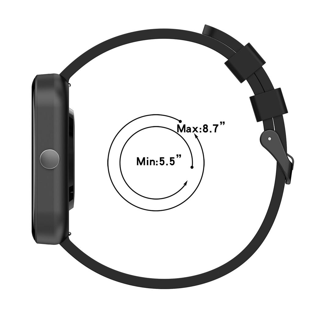 Для умных часов Amazfit Bip 3 Регулируемый мягкий силиконовый ремешок Браслет на запястье