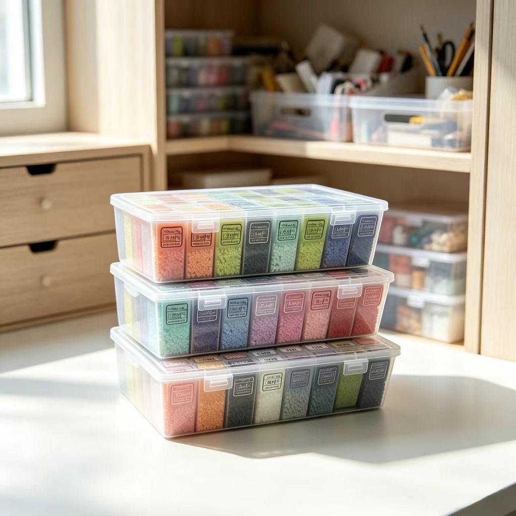 Small Pinyou Bead Storage Compartment Box Set for Desktop Organization
