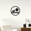 Teapot Welcome Metal Sign: Charming Tea Time Decor with Teapot and Saucer—Perfect for Creating a Cozy Home Atmosphere
