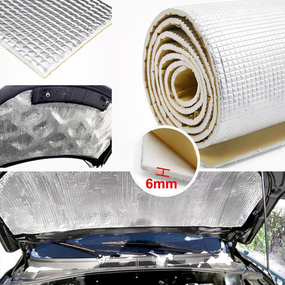 Car Engine Heat Mat Sound-Absorbing Pad Shield Noise Insulation Hood 6mm Thick