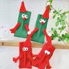 1 Pair Christmas Couple Socks Cartoon Shape Magnetic Hand-linking Festive Mid-tube Thick Warm Anti-slip