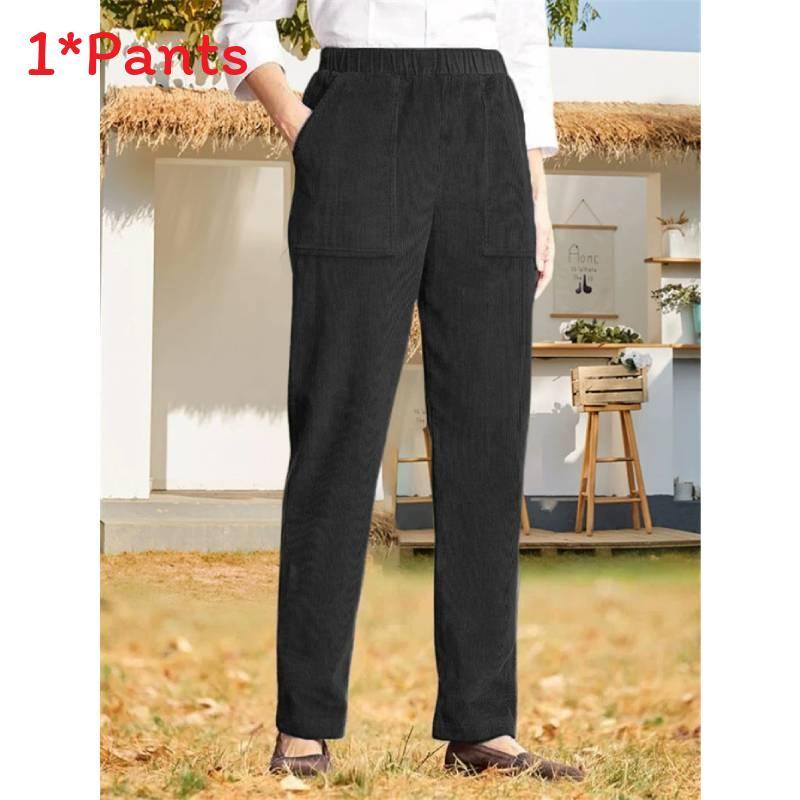 Cotton Corduroy Casual Pants For Women With Pockets And Trousers For Summer Comfort