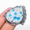 К2 Азурит Ручной работы Ювелирное изделие из стерлингового серебра 925 пробы Кольцо Размер 7 j0Z22