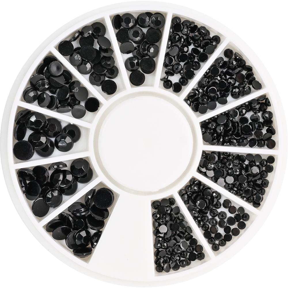 1 коробка бусин для дизайна ногтей Caviar, крошечные стальные стразы, микс размеров, 3D-украшения для ногтей, розовое золото, серебро, маникюрные аксессуары для самостоятельного украшения
