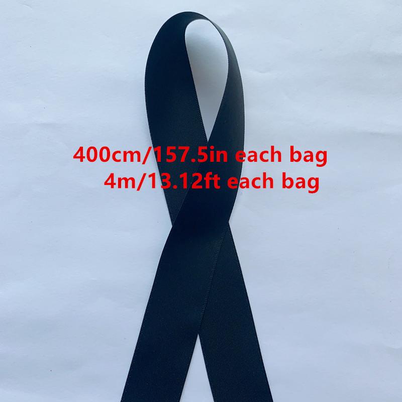 Каждая сумка шириной 4 м/13,12 фута, ширина 2,5 см/0,98 дюйма, двусторонняя атласная лента, ручная работа, отделка для шитья, ремесленная тесьма, одежда для волос, подарочная упаковка, галстук, домашний фестиваль