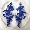 1 Pair Flower Sew On Lace Patches Embroidery Applique Repair For Wedding Dresses 23*10cm