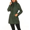 Autumn Winter Women's Jacket with Waist Cinched Hooded Lightweight Suit Windcheaters Jackets