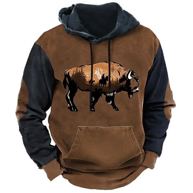 Толстовки для мужчин Y2k Golf Camping Casual cowboy Long Sleeve Autumn Fashion Hooded 3D Printed Loose Oversize