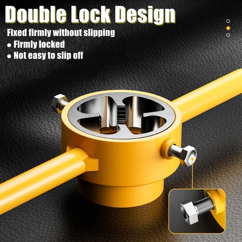 6pcs PVC Plastic Water Pipe Threader NPT Thread Tap Die Set NPT1/2 3/4 1Inch, Manual PVC Water Pipe Xternal Thread Tapping Tool