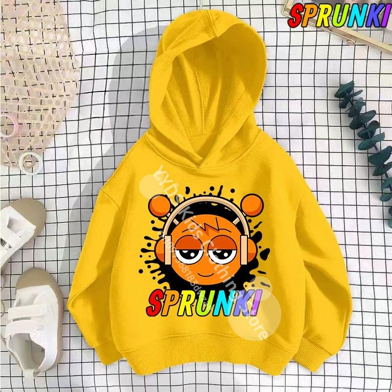 Hot Game Incredibox Sprunki Hoodie for Kids Hoody Sweatshirts for Teen Boys Cartoon Coats for Girls, Casual Outerwear for Baby