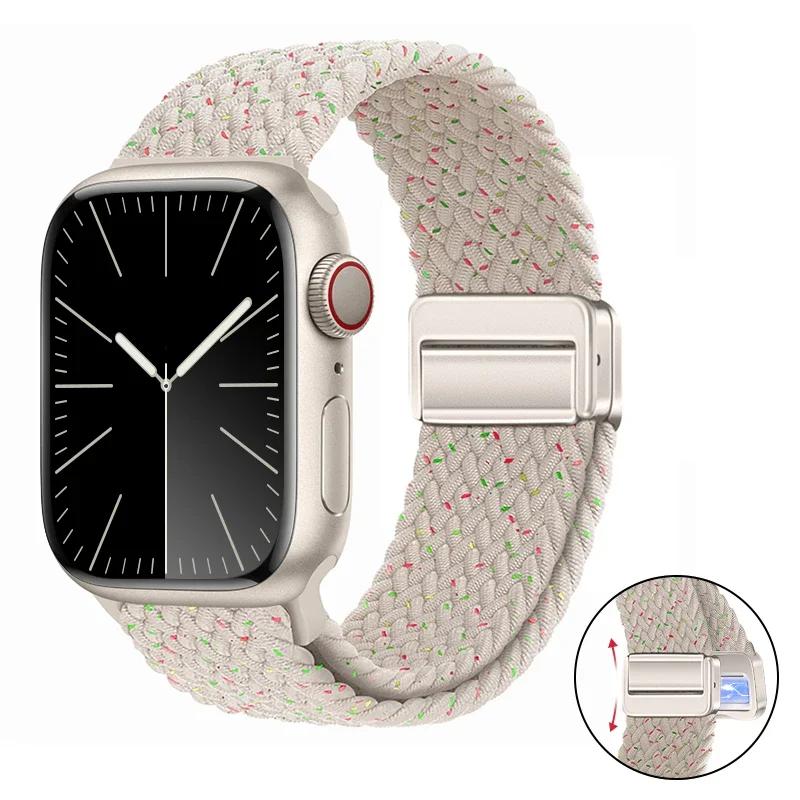 Нейлоновый браслет для Apple Watch ремешок 10 9 8 7 46мм 42мм 45мм 41мм Ultra 2 49мм Ремешок для iWatch Серии 6 5 4 3 SE 44мм 40мм Ремешок