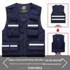 Мужской жилет для рыбалки волонтерский с несколькими карманами, с логотипом на заказ, доступен в больших размерах