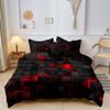 3pcs Geometric Cube Design Duvet Cover Set Digital Print Home Decor Gift For Family And Friends 1 Duvet Cover + 2 Pillowcases