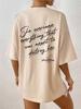Women Cotton TShirts Personality Slogan Powerful Letter Print Street Tees Spring Sporty Casual Tops Loose Comfortable Clothes