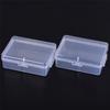 2Pcs Small Transparent Plastic Storage Box Clear Square Multipurpose Display Box