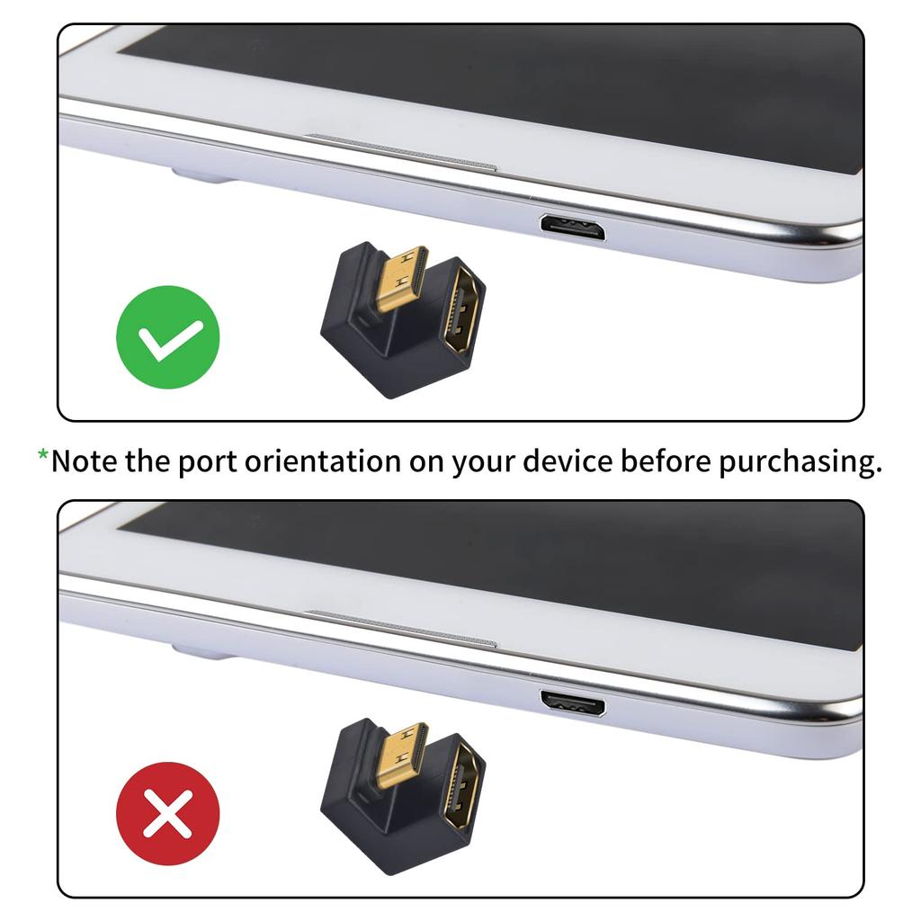 Duttek 8K Мини HDMI Папа на HDMI Мама 180 Градусов 48 Гбит/с со Светодиодной Подсветкой для 1 Упаковки Г-образный Адаптер, Адаптер, Камера, Проектор,