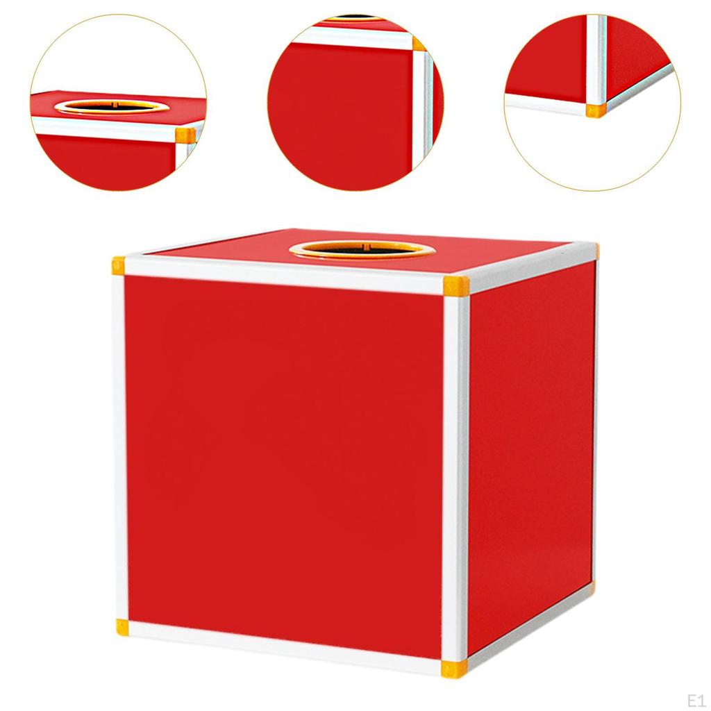 Lucky Draw Box Voting Donation for Annual Meeting Fundraising 35x35x35cm All Red