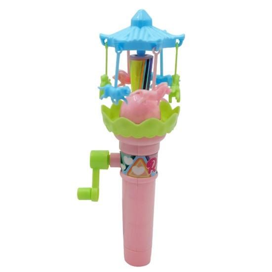 Интерактивная светящаяся карусель Развивает силу рук с помощью ручного джойстика Вращается Светится Игрушка для малышей