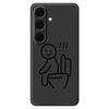 For Samsung Galaxy S25+ Case Stickman Toilet Pattern Printing Straight Edge TPU Phone Back Cover