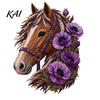 Textile Patchwork Starter Floral Horse Kit, Fabric DIY Crafting Materials Sewing Kit for Adults, Handmade Wall Decor Gift Crafters