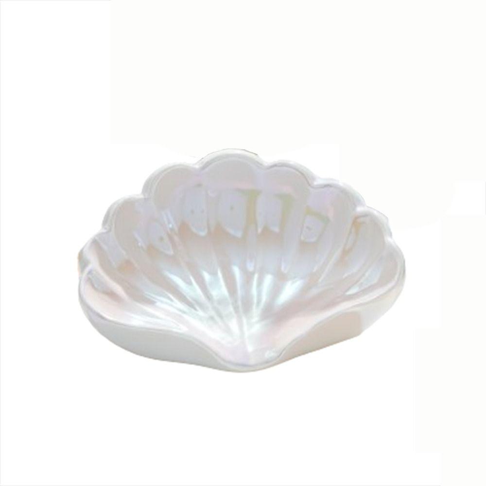 Ceramic Shell Storage Box Cute Self Draining Multi-Purpose Soap Dish Luxury Sink Soap Holder Kitchen Accessories