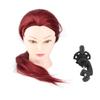 1Pc 60cm Hair Hairdressing Practicing Model Mannequin Dummy Head With Clamp Red