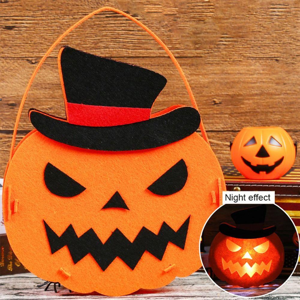 Glowing Pumpkin Lantern Reusable Halloween Ornament Halloween Light  Halloween Party Decorations
