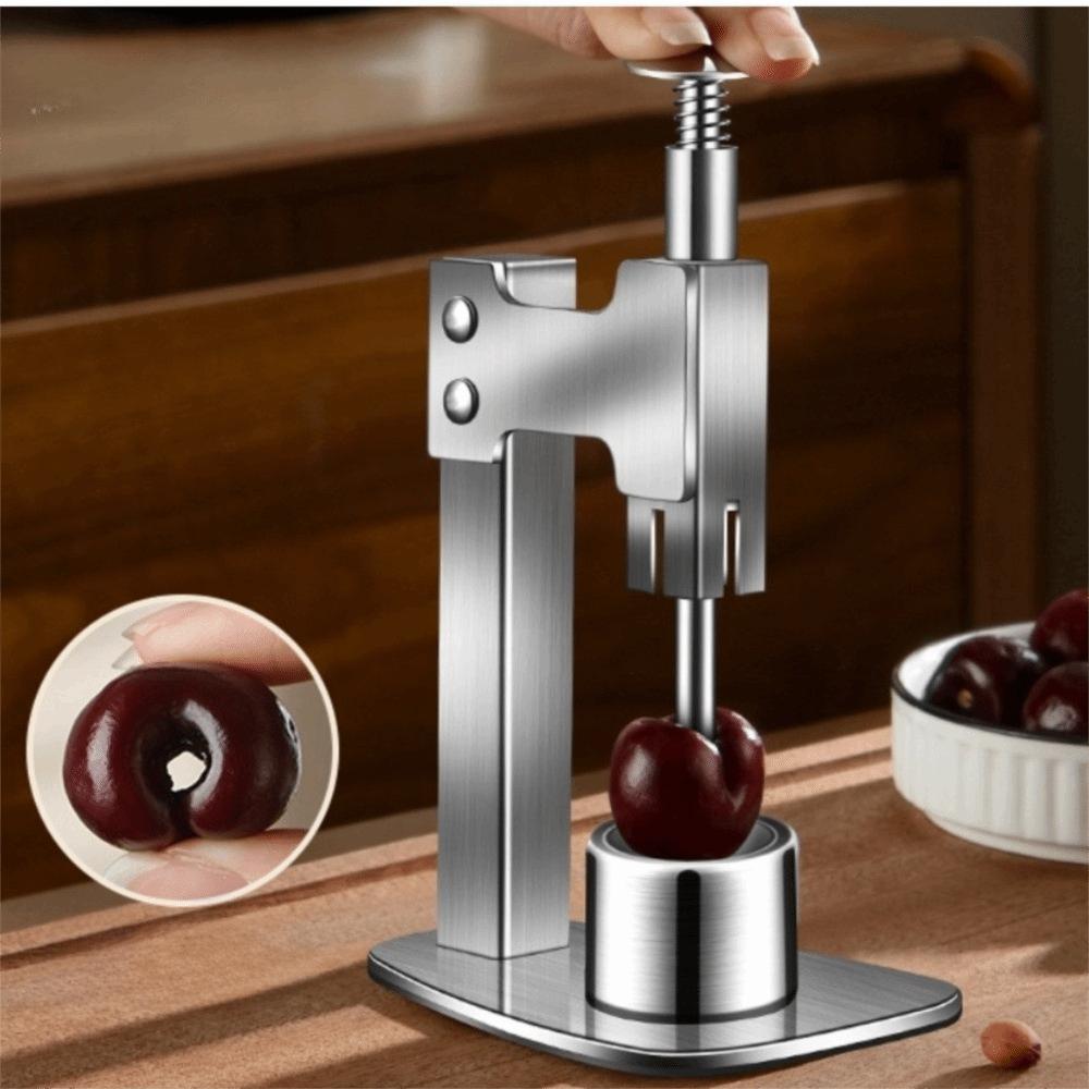 Labor-Saving Stainless Steel Red Dates Corer Press Type Cherry Pitter Olive Core Remover Plum