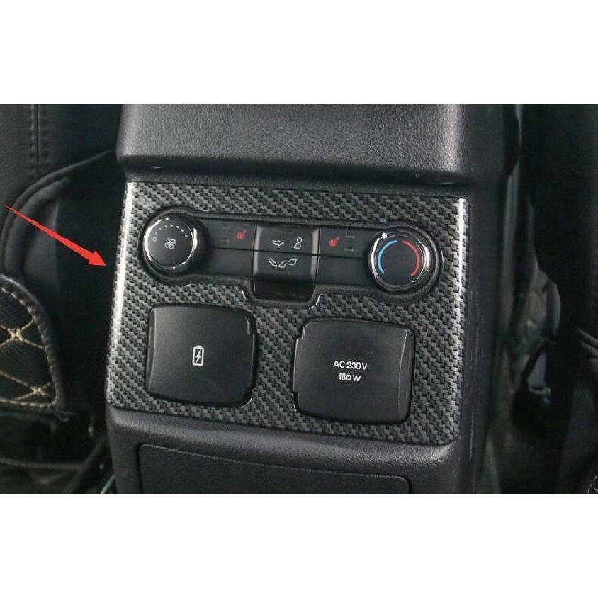 For Ford Explorer 2016-2019 Carbon Fiber Rear Cigarette Lighter Panel Trim 1PCS
