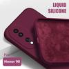 For Honor 90 Honor90 Pro 5G Case Luxury Square Liquid Silicone Soft Cover For Honor 90 Honor90 Pro 90Pro Shockproof Phone Cases