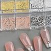 1 Box 12 Grids Nail Art Fake Pearls Beads Set DIY Ins Style Nail Decoration Kit for Stunning Designs