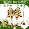 3PCS Red and Green Christmas Polka Dot Bow Decoration Christmas Accessories Gift Box Christmas Elf Tree Garland Decoration