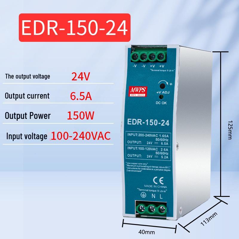 Блок питания для DIN-рейки NDR/EDR - от 75 Вт до 480 Вт, DC 12В, 24В, 36В, 48В