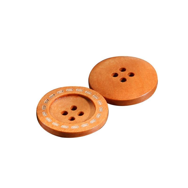 Solid Wood Clothes Buttons Men'S And Women'S Shirts Sweaters Jackets Button Accessories Children'S Coats Trench Coats Cardigan Wood Buttons
