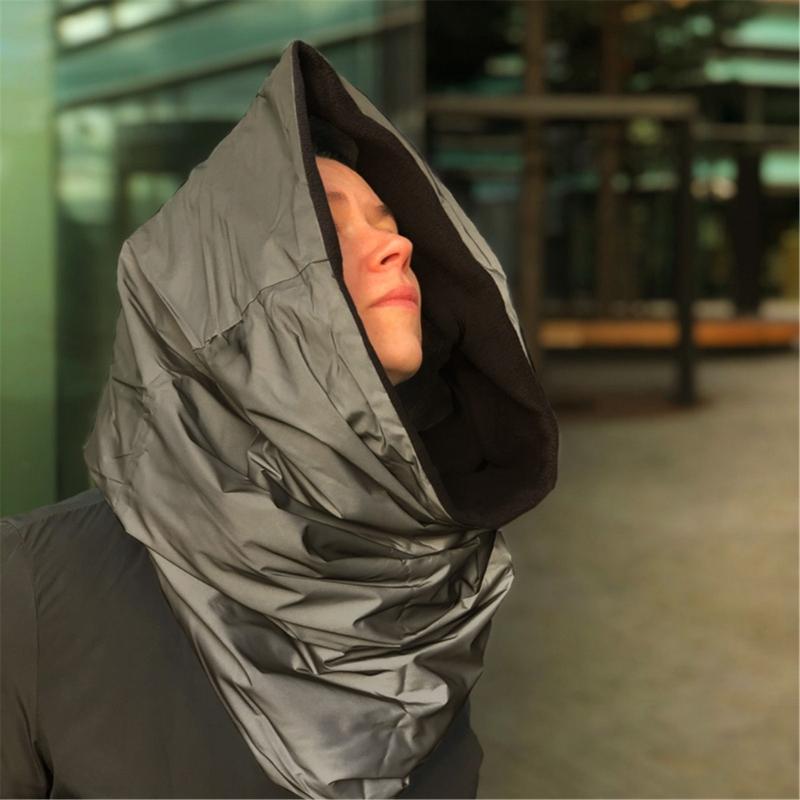 Взрослый хлопковый платок для улицы, зимний теплый стеганый головной убор, шаль с капюшоном, ветрозащитная шапка-пуховик, унисекс, повседневный головной убор