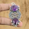 Natural Star Amethyst Gemstone Jewelry 925 Sterling Silver Pendant For Girls