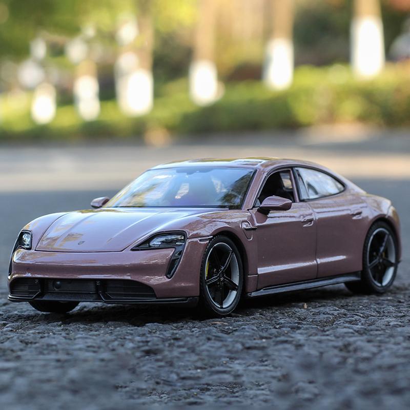 AABKO1 WELLY 1:24 Porsche Taycan Turbo S Alloy Car Diecasts & Toy Vehicles Car Model Miniature Scale Model Car Toy For Children