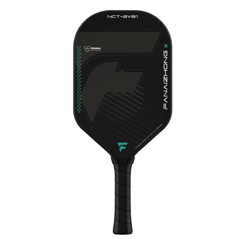 Карбоновая бесшумная цельная соревновательная пиклбольная ракетка 14 мм