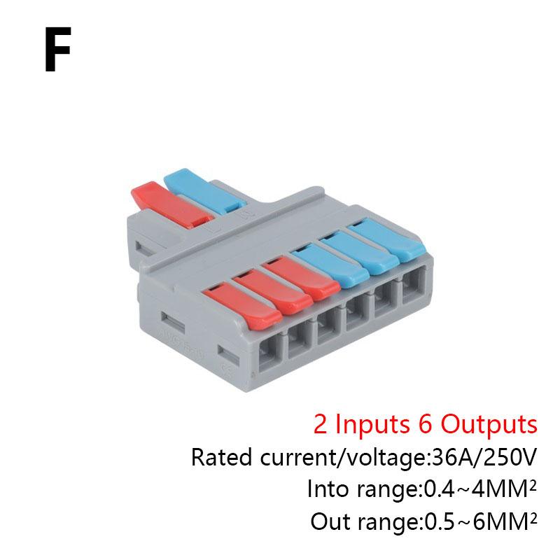 Быстрый разветвитель 2 входа 4/6 выхода 3 входа 6/9 выхода Разъем для проводов Универсальный разъем для проводного кабеля Вставной клеммный блок для проводника