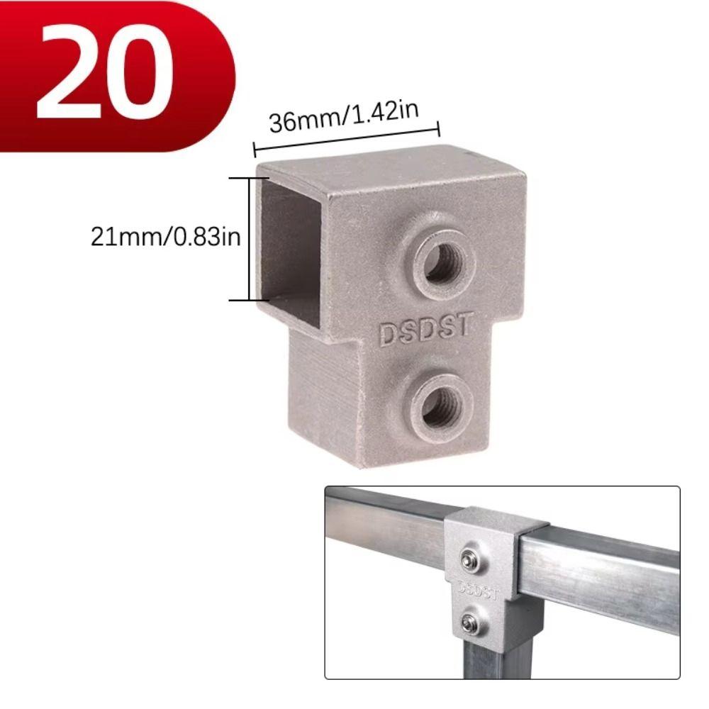 20x20mm Square Tube 25x25mm Aluminum Alloy Aluminum Alloy Elbow Fixed Pipe Clamp Connector Accessories Pipe Fixed Joint