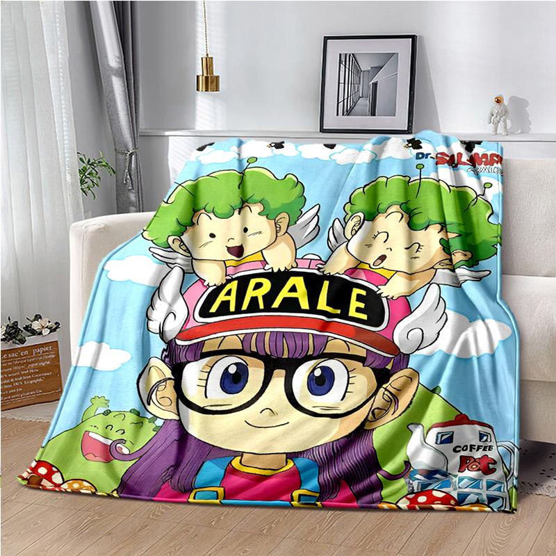 DR-Slump-Arale Cartoon Throws Blanket Kids Super Soft Cute Blankt for Travel Couch Sofa Picnic Bed Flannel Blanket Birthday Gift