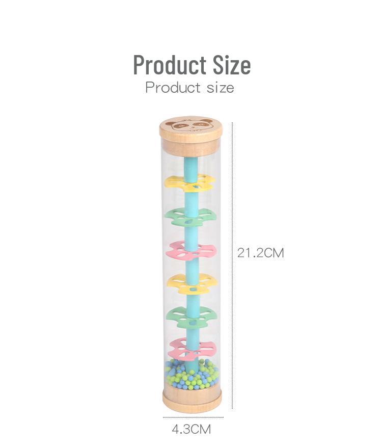 Игрушка-дождевая палка в стиле бамбука: Визуальный и слуховой инструмент раннего развития для младенцев и малышей