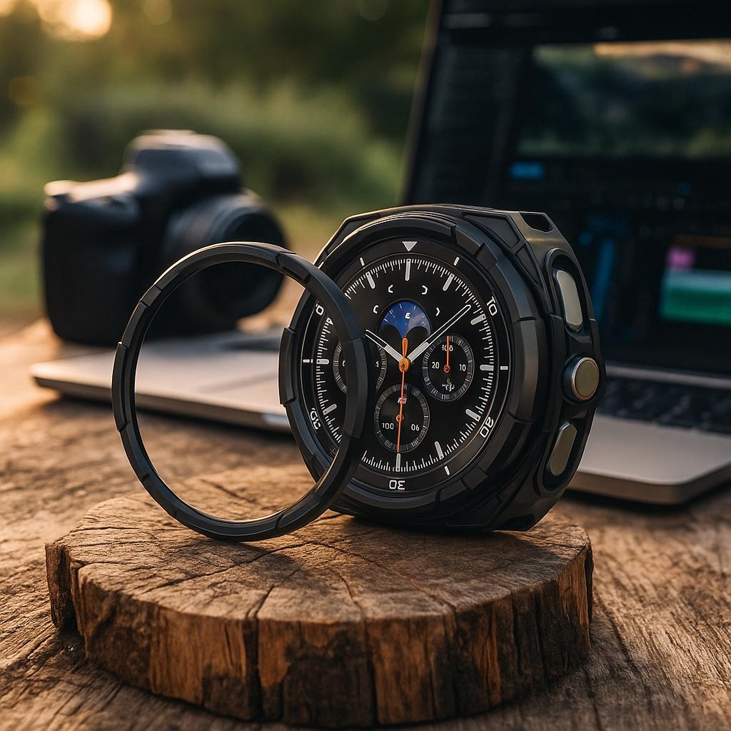 Чехол для ПК + Защитное кольцо Для Samsung galaxy watch 8 classic 46 мм Аксессуары Полый бампер-оболочка Для galaxy watch 8 classic чехол