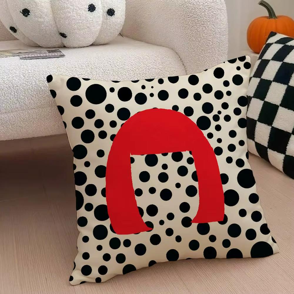 Abstract Art Pillowcase Silky Plush Cushion Cover Invisible Zipper Sofa Bedroom Decorative Pillow