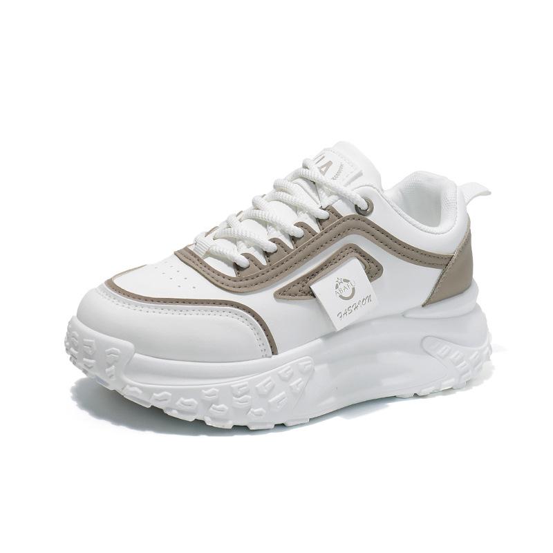 Обувь для папы, женская, весенняя, новинка, студенческая, модная обувь, толстая подошва, увеличенная, для отдыха, кроссовки