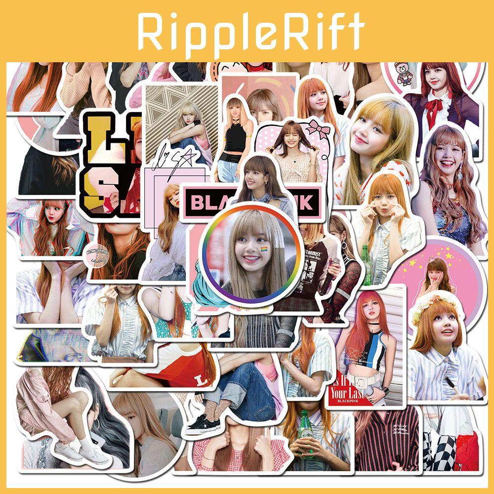 Яркая коллекция из 50 наклеек Blackpink с Лисой для индивидуальных DIY-декор-проектов
