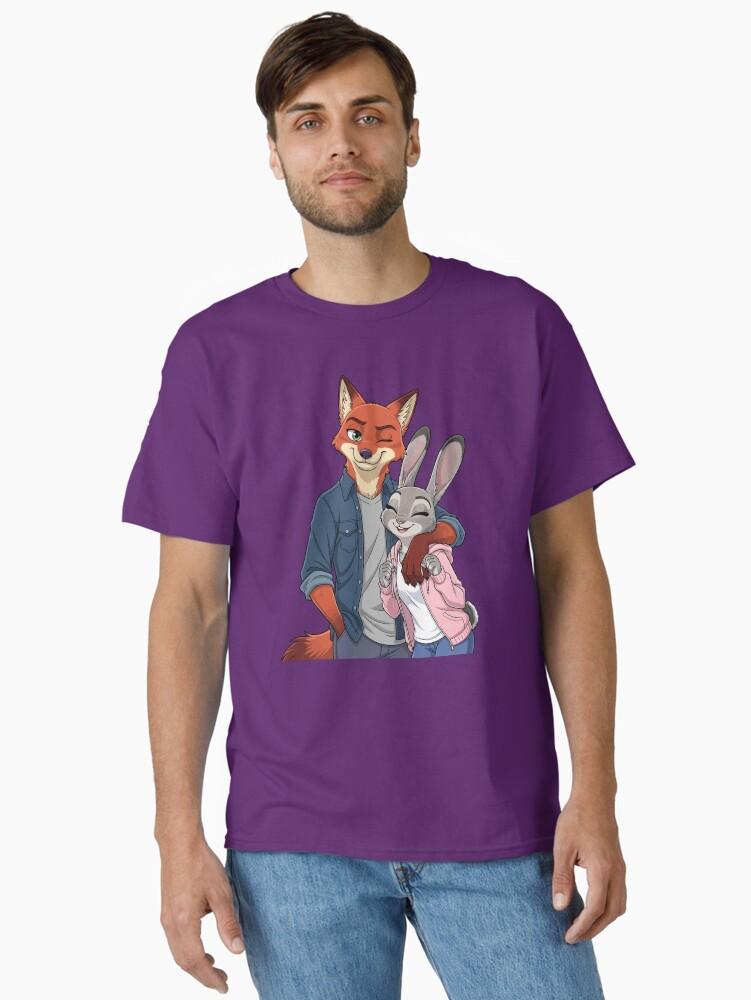 Zootopia Nick & Judy Together - Furry Relationship Artwork Classic T-Shirt