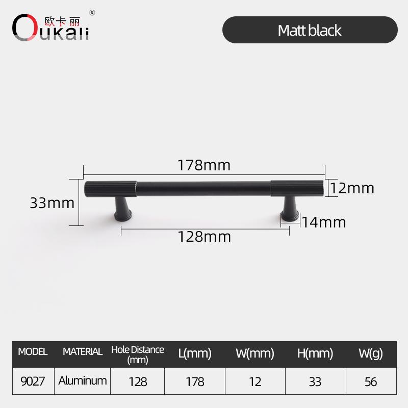 Oukali American Style Antique Aluminum Cabinet Door Handles Furniture Pulls for Kitchen Closet & Wardrobe Drawer Handles