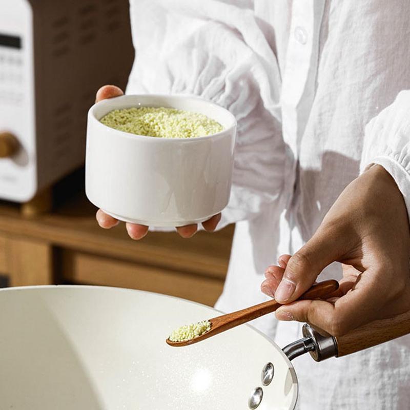 Керамическая банка для приправ с деревянной ложкой и крышкой для хранения кухонных специй